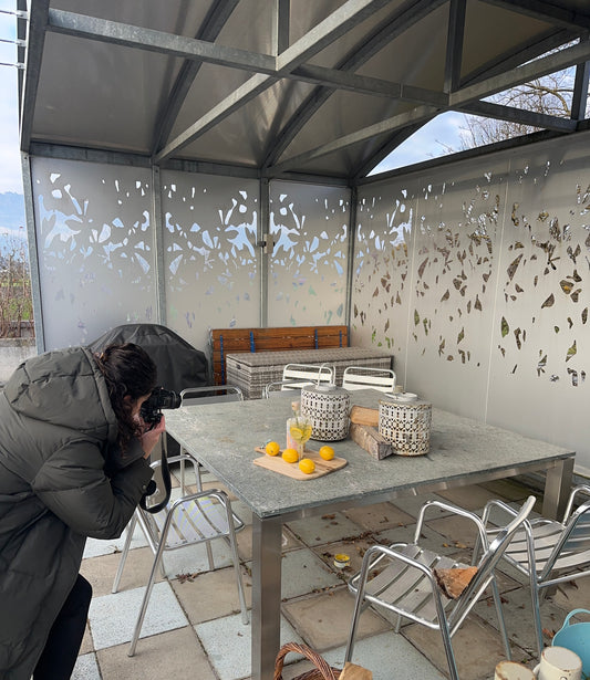 Die Fotos der Limonstella Weihnachtskollektion sind im Kasten