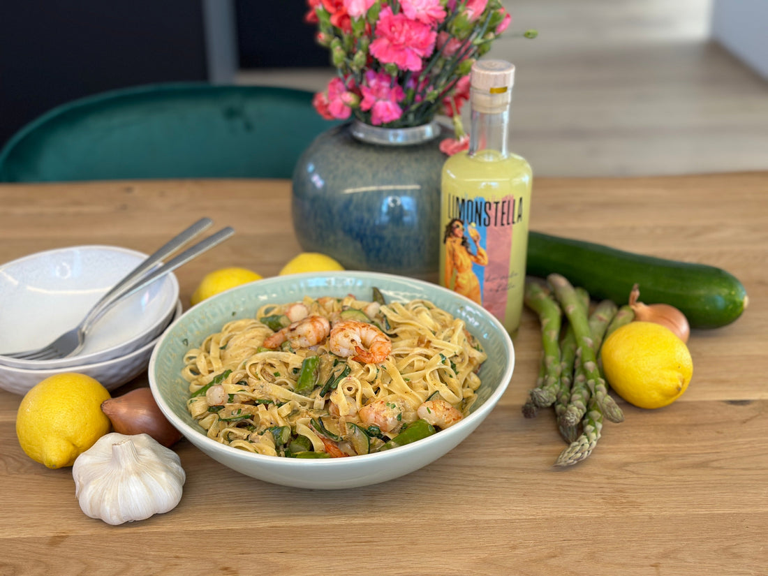 Pasta alla Limonstella con Gamberi