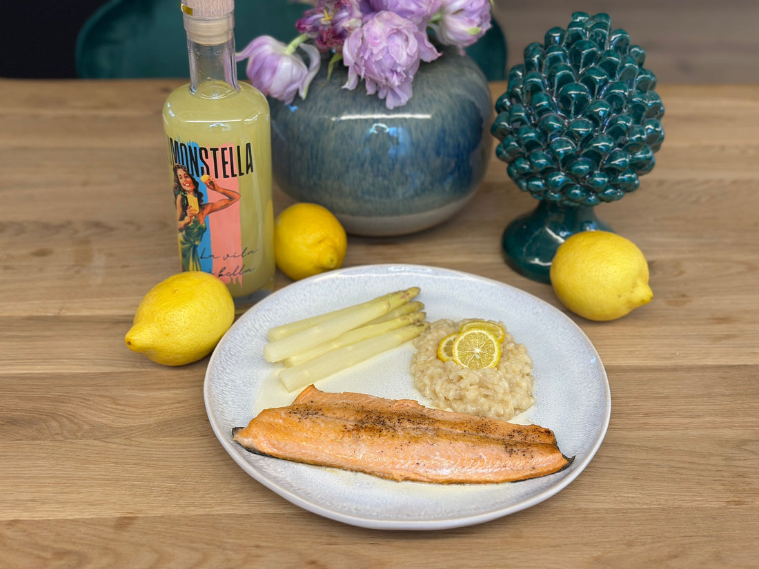 Limonstella-Zitronen Risotto mit Fisch