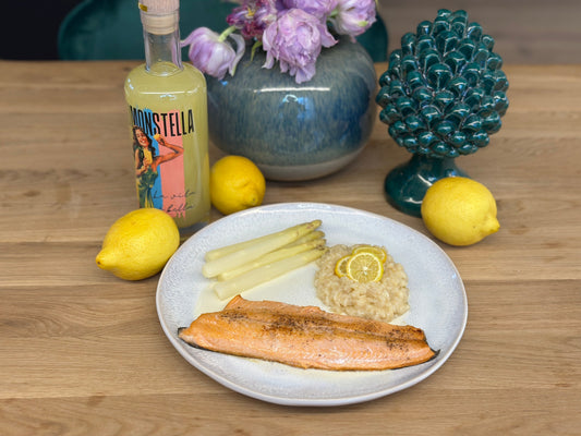 Limonstella-Zitronen Risotto mit Fisch