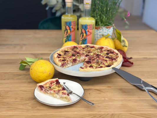 Limonstella Rhabarber Himbeer Wähe