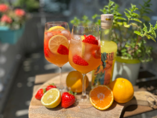 Limonstella (Limoncello) Rosé Sangria, Sommer Aperitiv