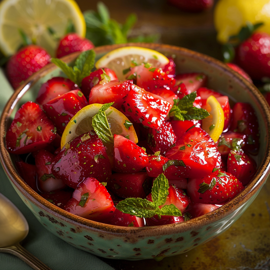 Erdbeeren mit Limoncello mariniert