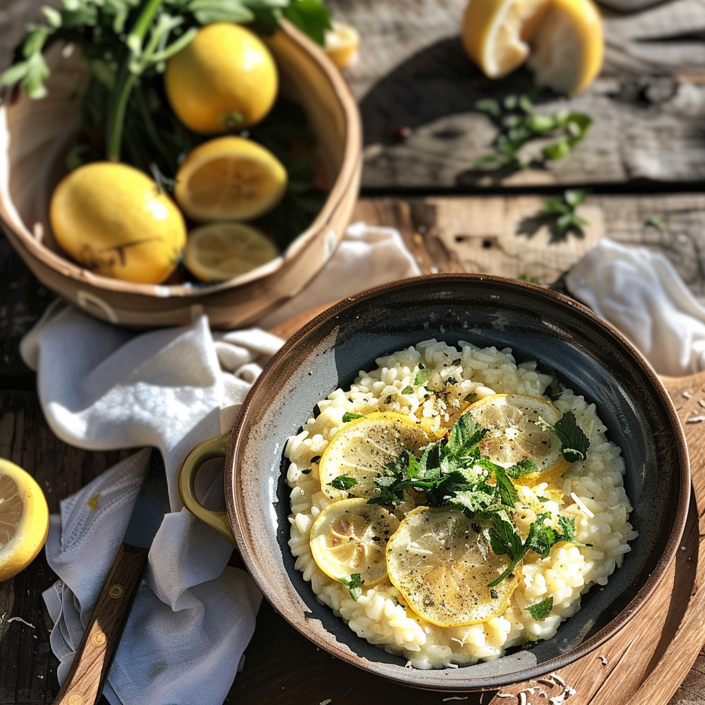 Zitronen Risotto mit Limoncello